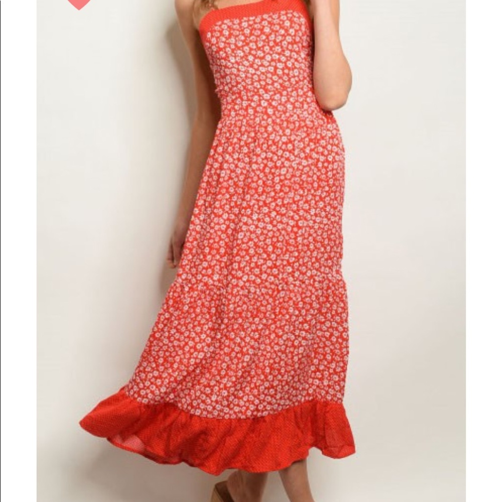 Red Floral Maxi - NWOT